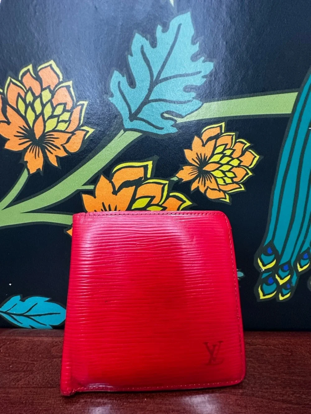 Vintage Louis Vuitton Red Epi Leather Bifold Wallet